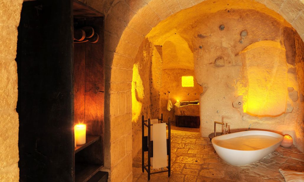 The basic but upscale rooms at Grotte della Civita are ideal for anyone looking to do some soul searching.