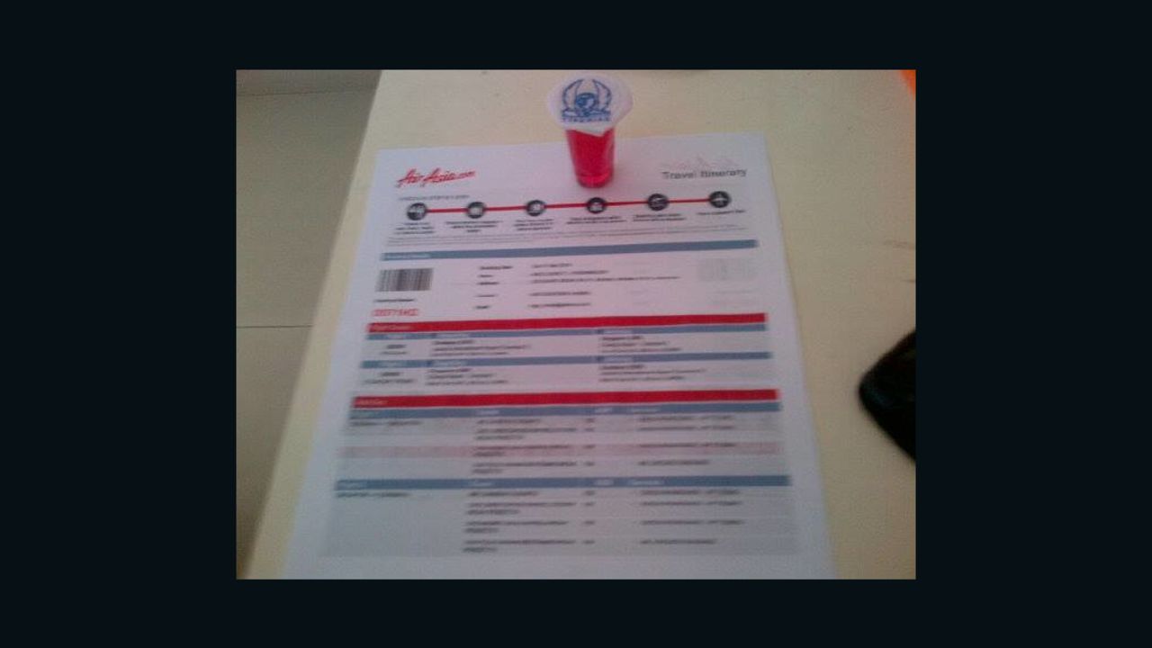 Doomed flight booked for the whole family.