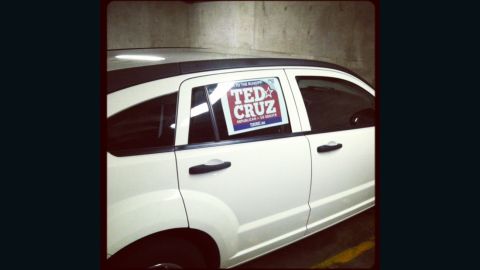 Perry's Dodge Caliber, all fixed up after the accident that got him his current job.