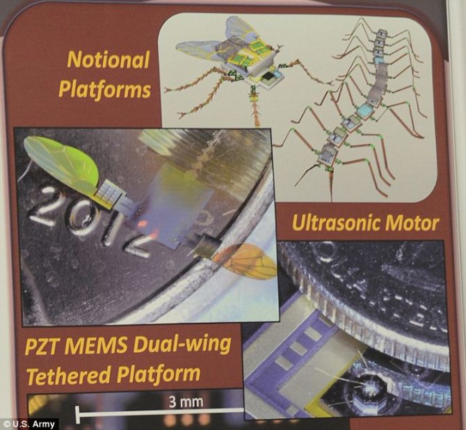 The DARPA team has already been working on a project to mimic a millipede which crawls when voltage passes through the PZT material. PZT, also known as PZT, is a material that flaps and bends when a small voltage is applied.