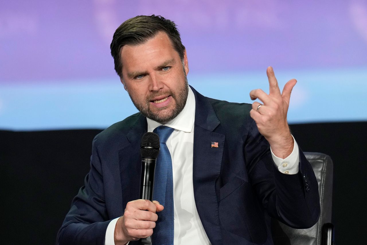 JD Vance speaks at a campaign event in Mesa, Arizona on September 4.