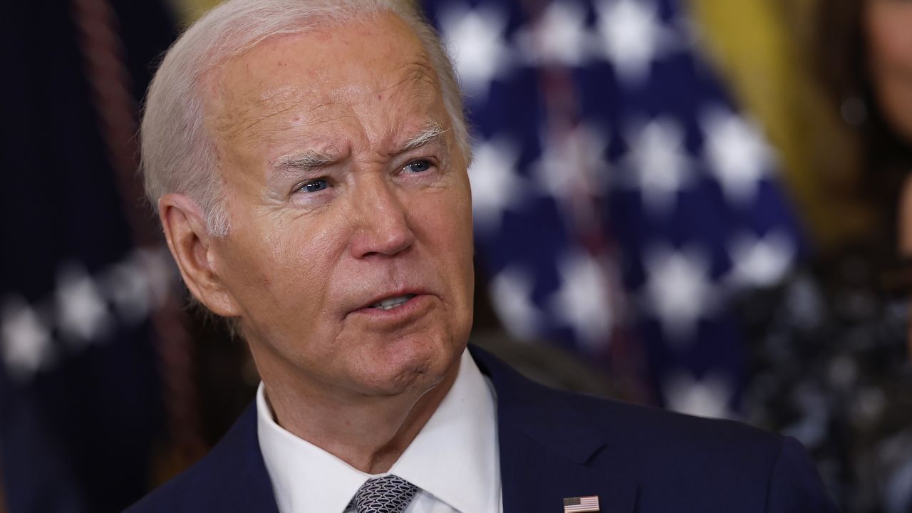 President Joe Biden speaks at an event on June 18.