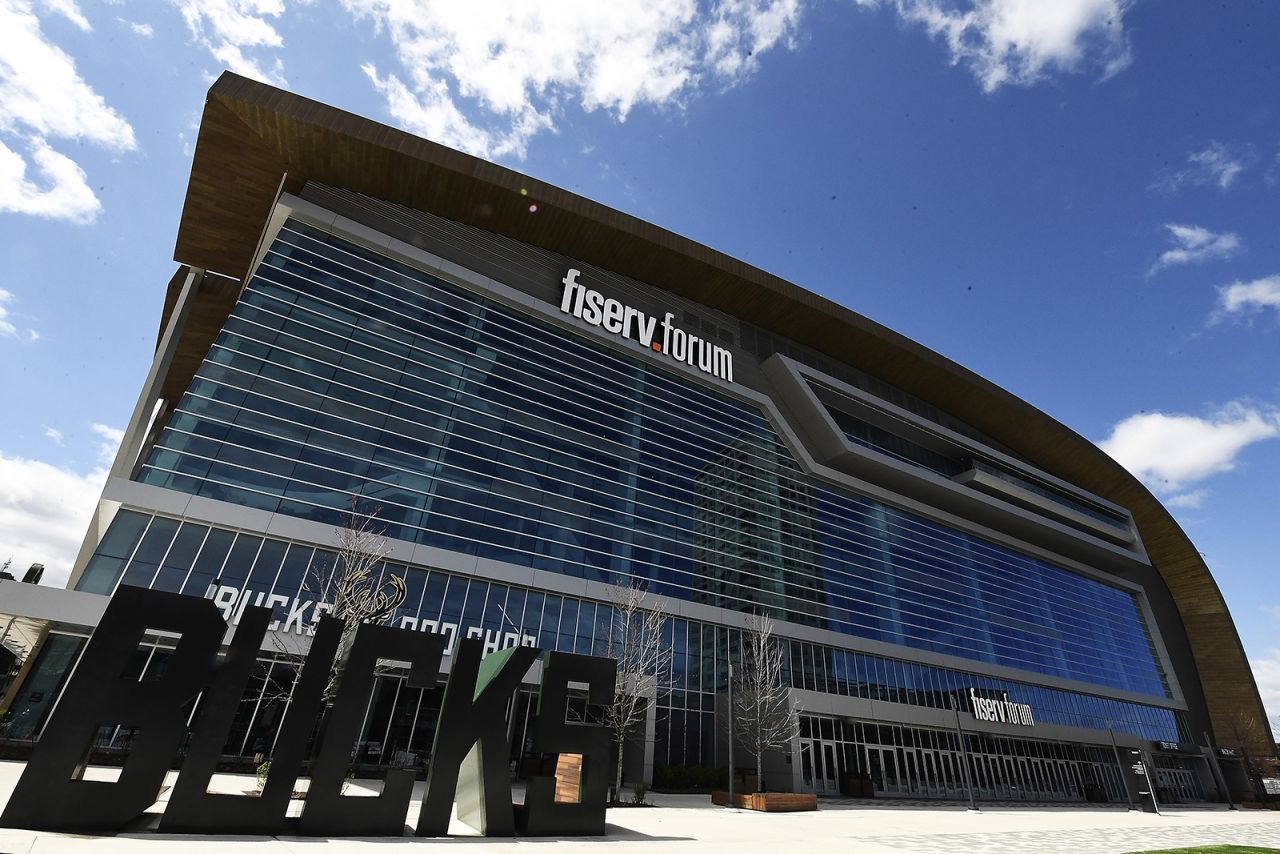 The Fiserv Forum, home of the Milwaukee Bucks, on April 30, in Milwaukee. 