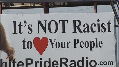 Uproar broke out when White Pride Radio put up a billboard reading, "It's NOT racist to love your people" in Harrison, Arkansas. Thomas Robb, the national director of Knights of the KKK, said there was no racist intent with the billboard. "If anybody sees racism in that billboard, then they themselves are racist," <a href="http://www.cnn.com/videos/tv/2015/01/07/cnn-tonight-thomas-robb-kkk-billboard.cnn">Robb told CNN</a> in January.