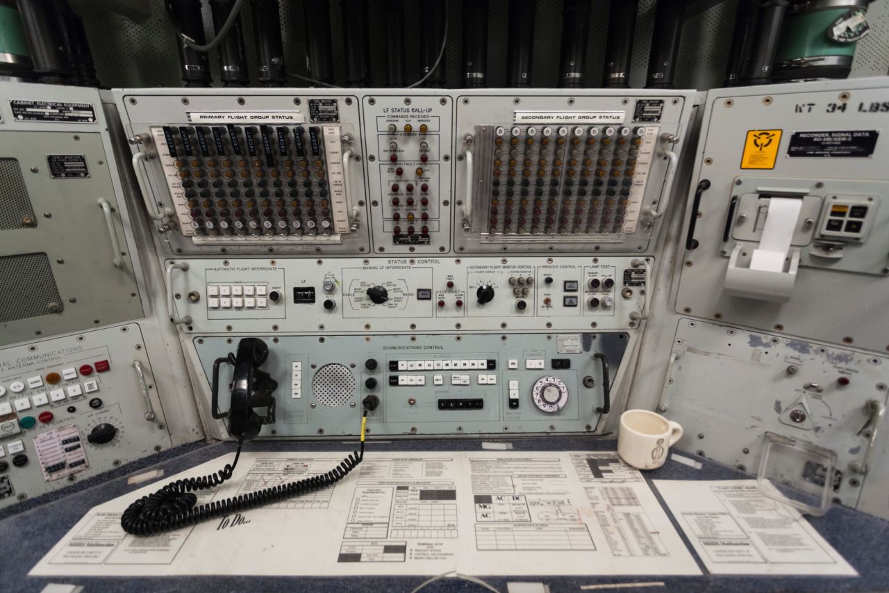 The underground console at the Ronald Reagan Minuteman missile site's ICBM missile launch center was ready for war.