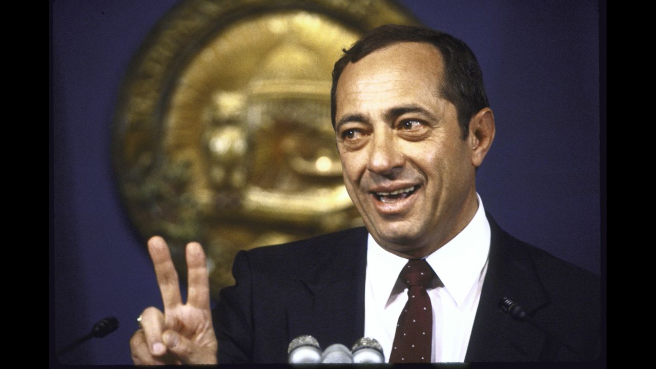 Coumo speaks at the National Press Club in 1985.  