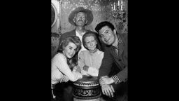 The cast of "The Beverly Hillbillies": Clockwise from top, Buddy Ebsen, Max Baer Jr., Irene Ryan and Donna Douglas.