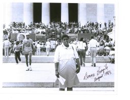 Donna Brazile at the 20th anniversary of the March on Washington in 1983, which she helped organize. 