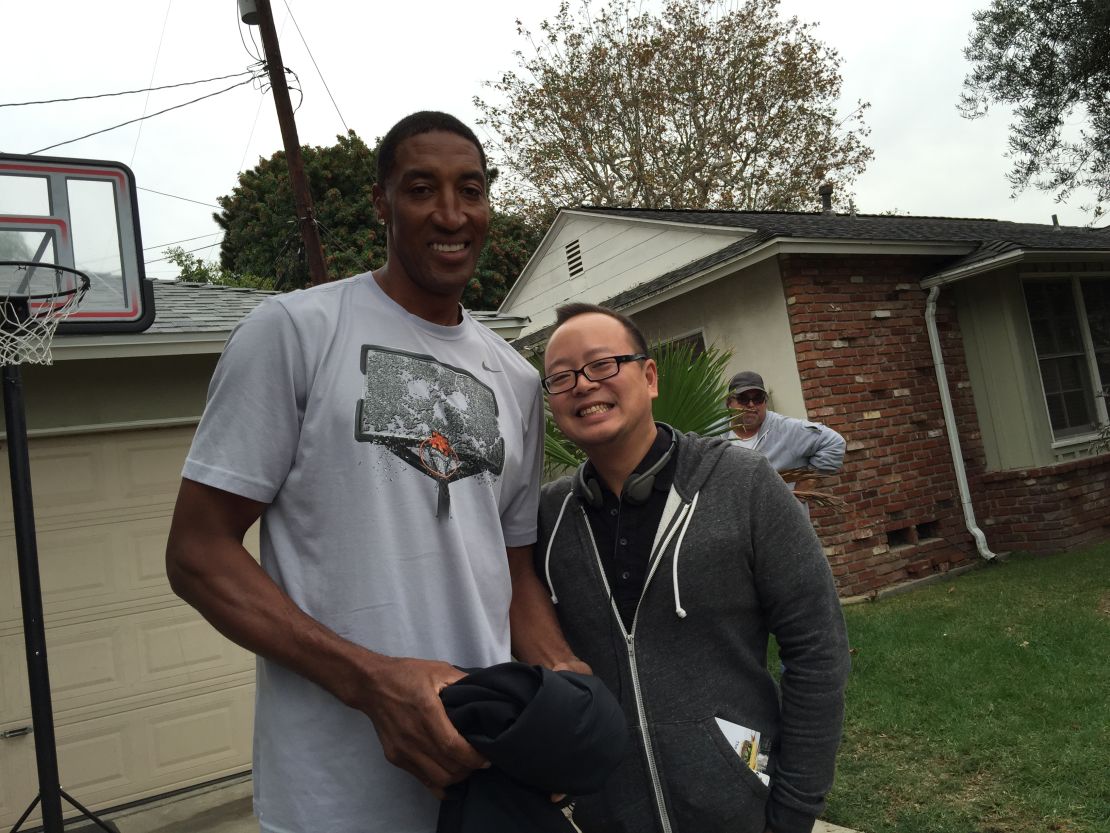 Jeff Yang with Scottie Pippen.