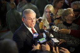 Sen. Bob Menendez in New Jersey last December. 