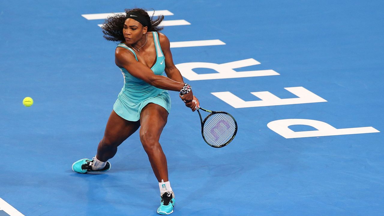 Serena Williams defeated Flavia Pennetta 0-6 6-3 6-0 at the Hopman Cup.