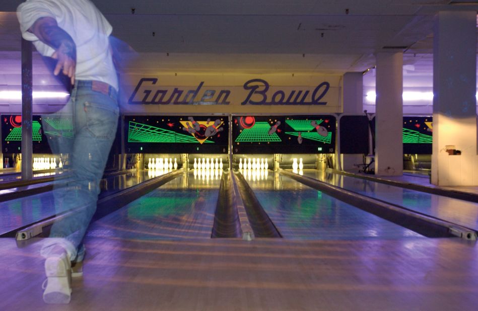 One of the country's oldest active bowling centers, The Garden Bowl was built in 1913 with a bowling alley on the first floor and a billiards room on the second.