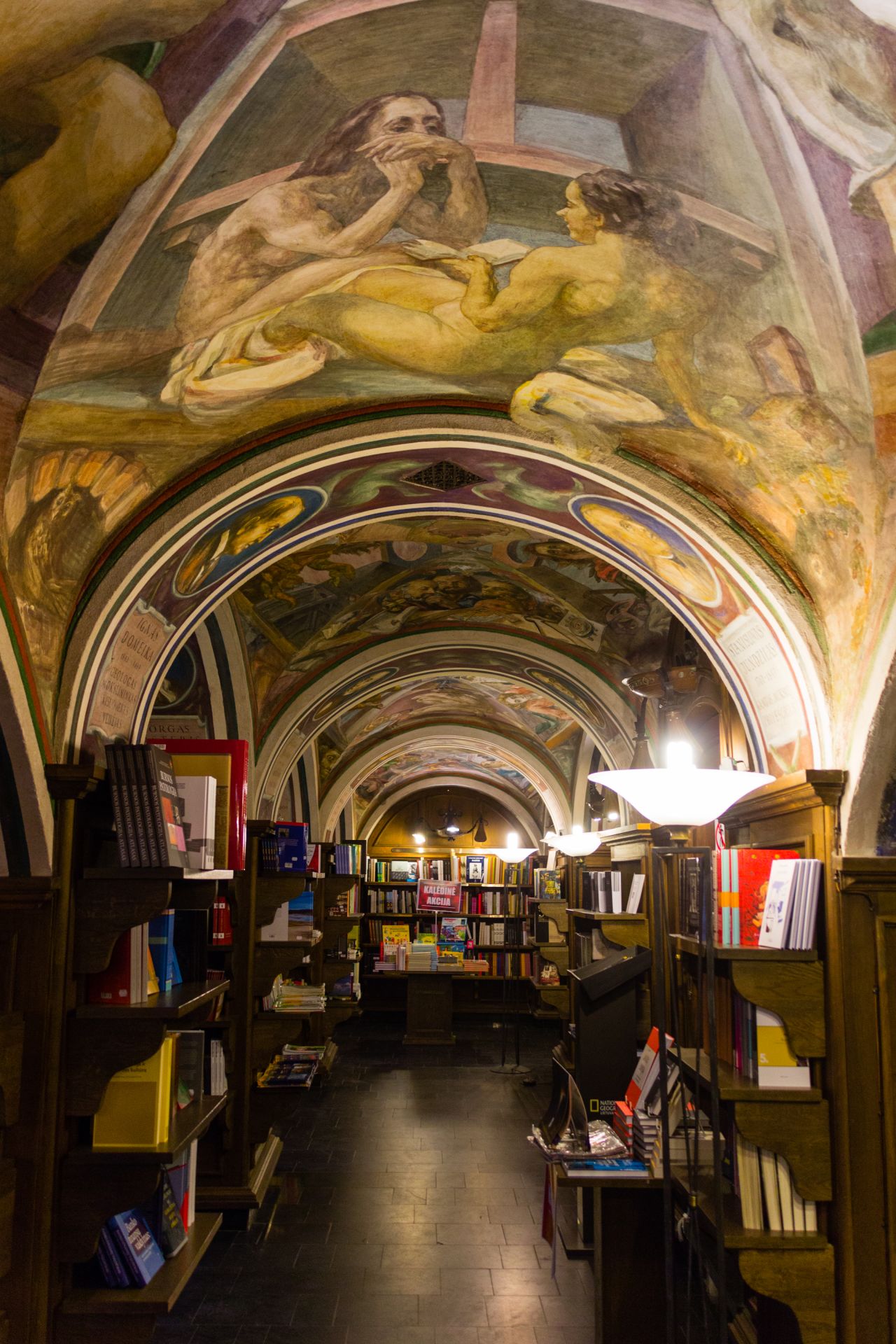 With its baroque arches and frescoed ceilings, the Littera Book Store, at Vilnius University, looks more like the <a href="http://www.bodleian.ox.ac.uk/bodley" target="_blank" target="_blank">Bodleian Library </a>than a Barnes and Noble.