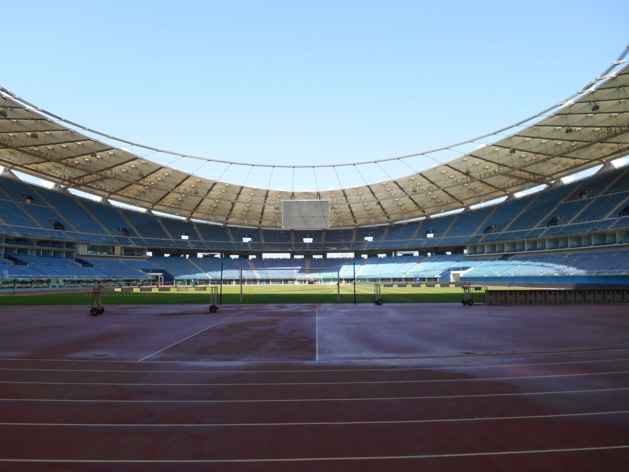 The stadium's doors were only ever opened once more. A free event was held in November 2012 -- for a world record attempt at creating the largest human flag -- yet it was sparsely attended because of public nervousness regarding the reported damage. The public has not been allowed back in since and the stadium remains closed and unused to this day.