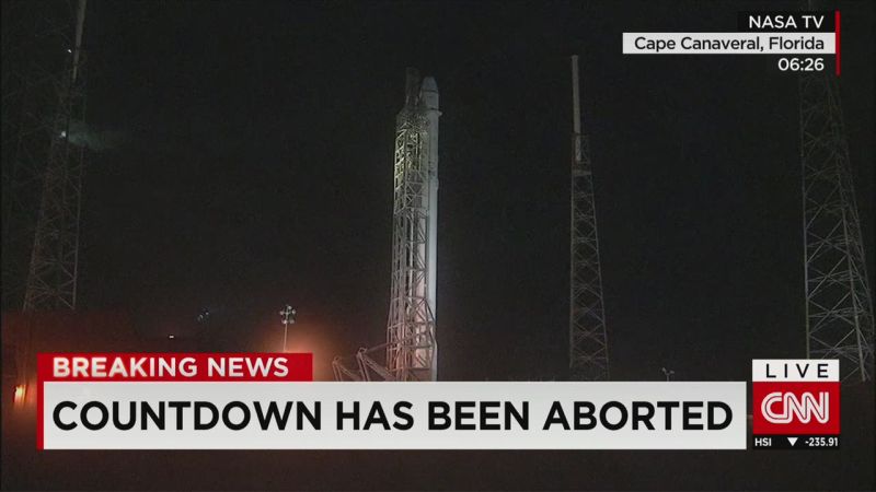 SpaceX Falcon 9 launch aborted image