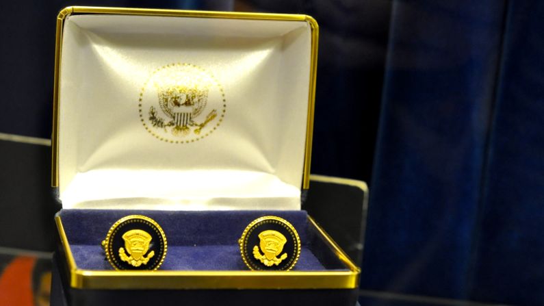 Cufflinks presented to Elvis by U.S. President Richard Nixon.