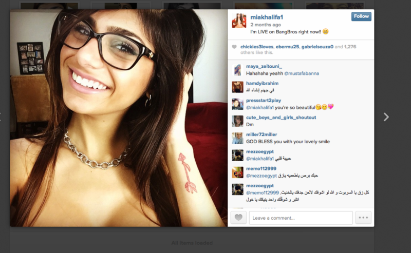 Mia Khalifa, Lebanese porn star, gets death threats image