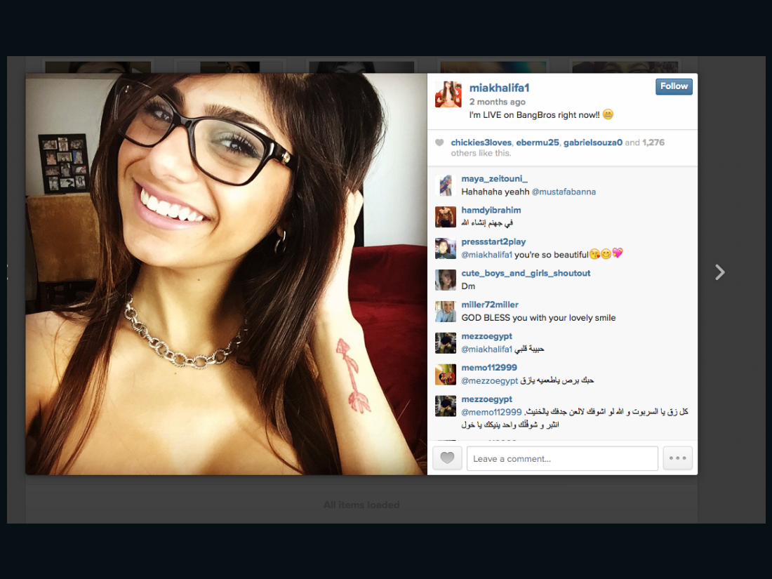 1100px x 825px - Mia Khalifa, Lebanese porn star, gets death threats | CNN