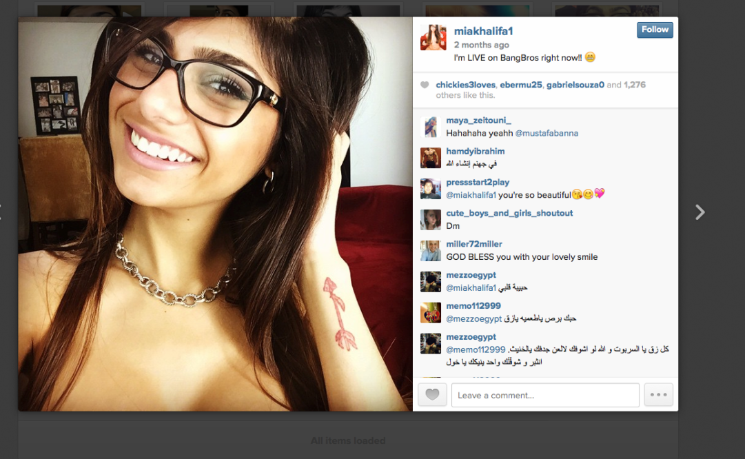 Mia Khalifa Porn Photo - Mia Khalifa, Lebanese porn star, gets death threats | CNN