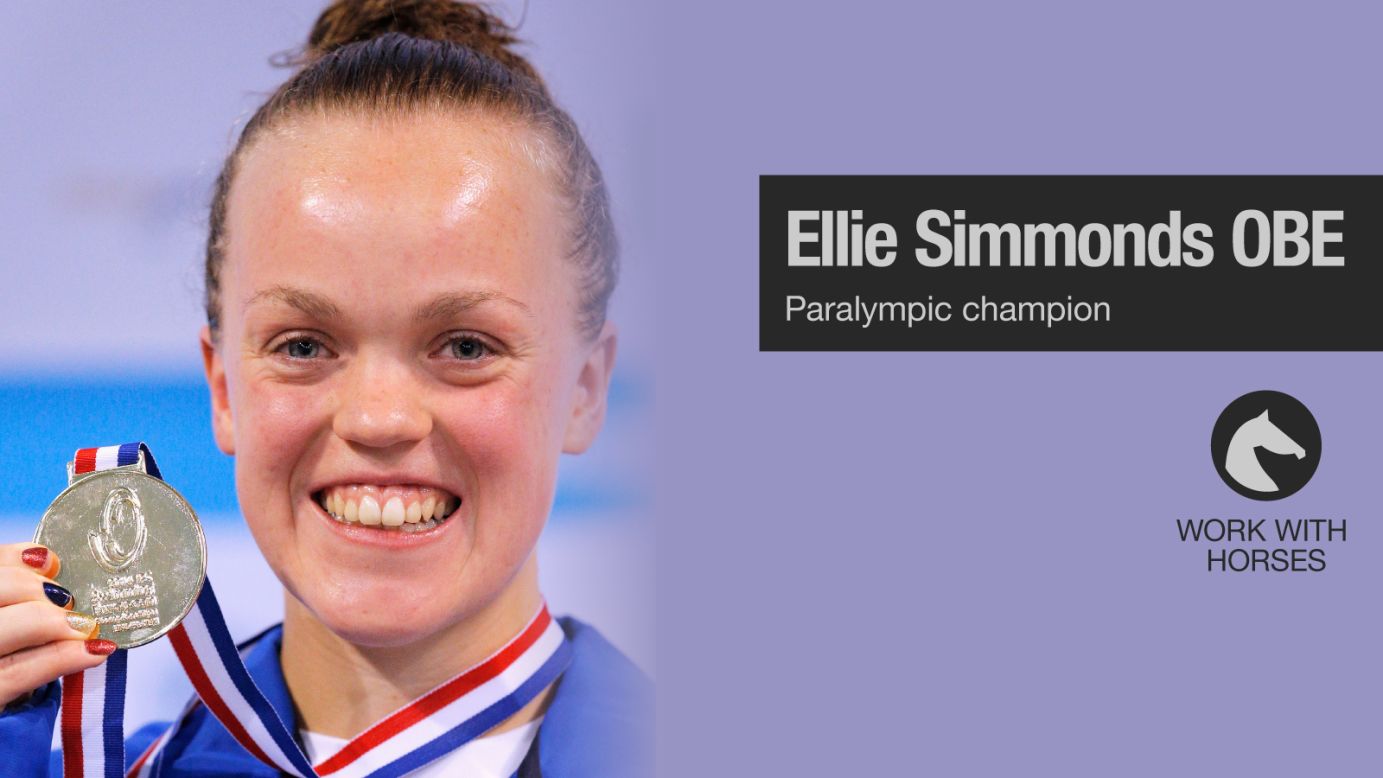 Ellie Simmonds is a British Paralympic swimming champion who holds ten world records. 