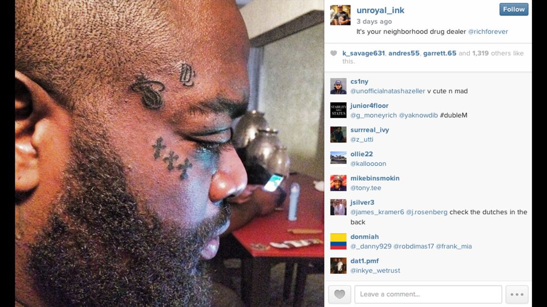We know Rick Ross loves his hometown from the bottom of his heart. Now it will always be top of mind too -- so to speak. The rapper showed off a tattoo of the Miami Heat's logo on his right temple. 