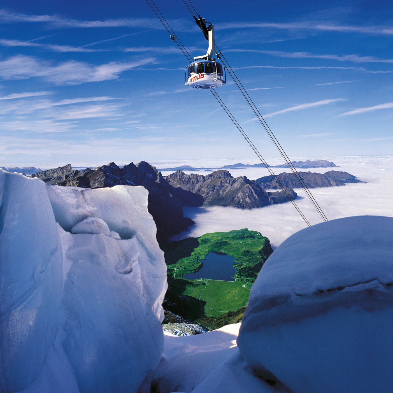 The Titlis Rotair is the world's first rotating gondola. The most spectacular part of the journey is the final and highest stretch, which cruises over one of Europe's largest glaciers. 