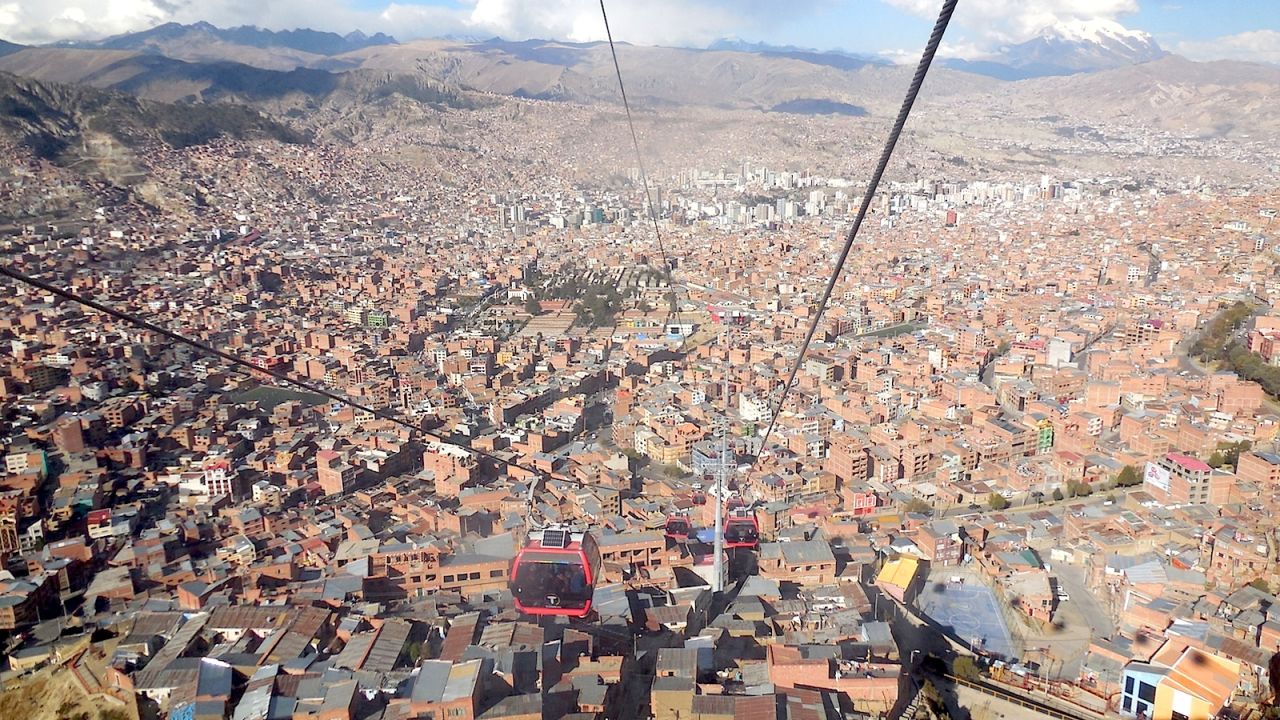 Residents of the Bolivian city of El Alto no longer have to brave the gridlocked road leading to La Paz below. Every hour, 11,000 passengers make the seven-mile journey, paying 44 cents each.
