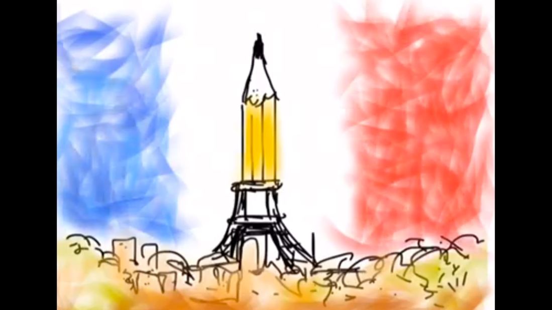 "Thinking of our friends across the waves," CNN correspondent and cartoonist Tom Foreman wrote on Facebook with <a href="https://www.facebook.com/video.php?v=623325321106165&set=vb.558200580951973&type=2&theater" target="_blank" target="_blank">this animated illustration</a>.