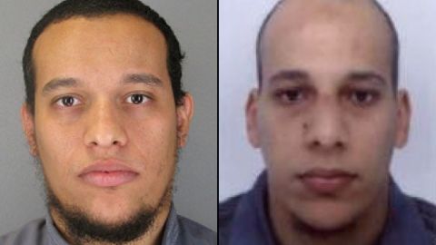 French authorities released photographs of the<a href="http://www.cnn.com/2015/01/08/europe/paris-charlie-hebdo-shooting-suspects/index.html" target="_blank"> </a>Kouachi brothers, warning that both could be armed and dangerous. A third suspect, Hamyd Mourad, surrendered to police earlier this week, according to the news agency Agence France-Presse.
