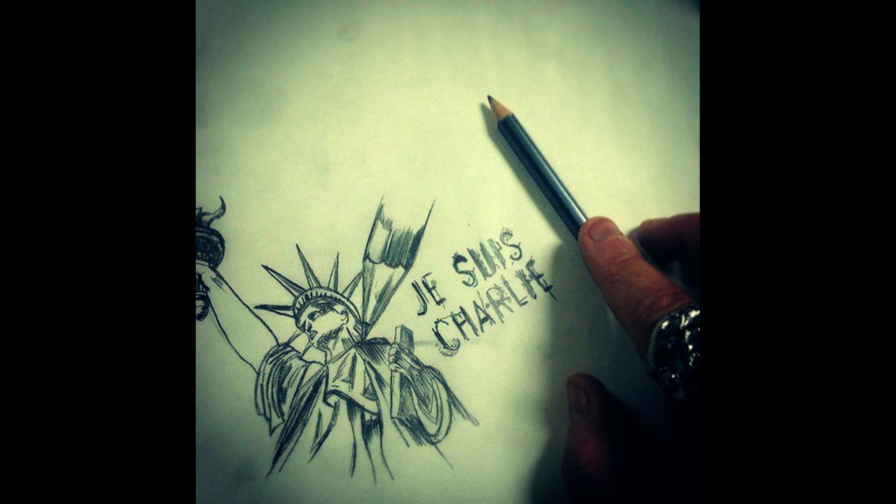  Artist Ani Eos chose the Statue of Liberty as her subject because "it's a universal symbol of freedom...It is also an emblem of friendship and a sign of the mutual desire for liberty between France and the U.S." She said she wants "to take a stand for every artist out there who has felt [threatened] for expressing him/her self."