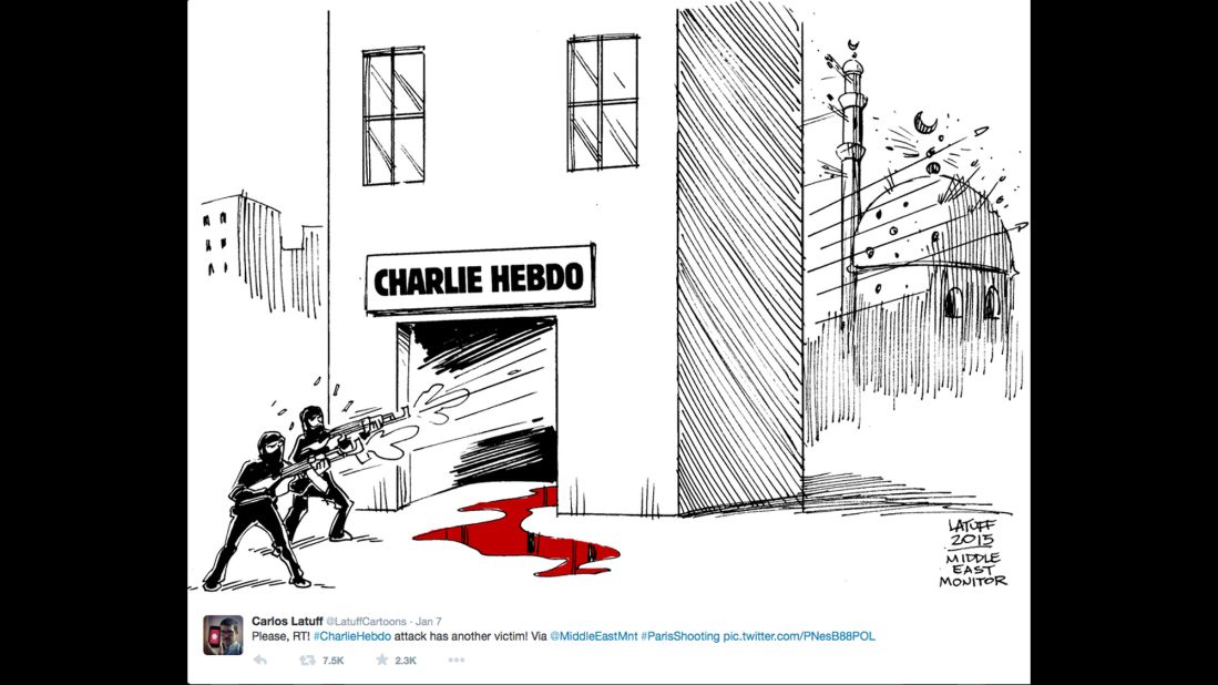 By Brazilian political cartoonist <a href="https://twitter.com/LatuffCartoons/status/552847548776742914" target="_blank" target="_blank">Carlos Latuff</a> 