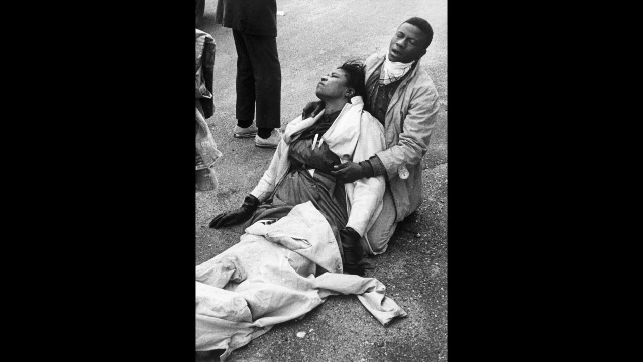 This photo of Boynton Robinson, beaten unconscious by state troopers, became an iconic image of Bloody Sunday.