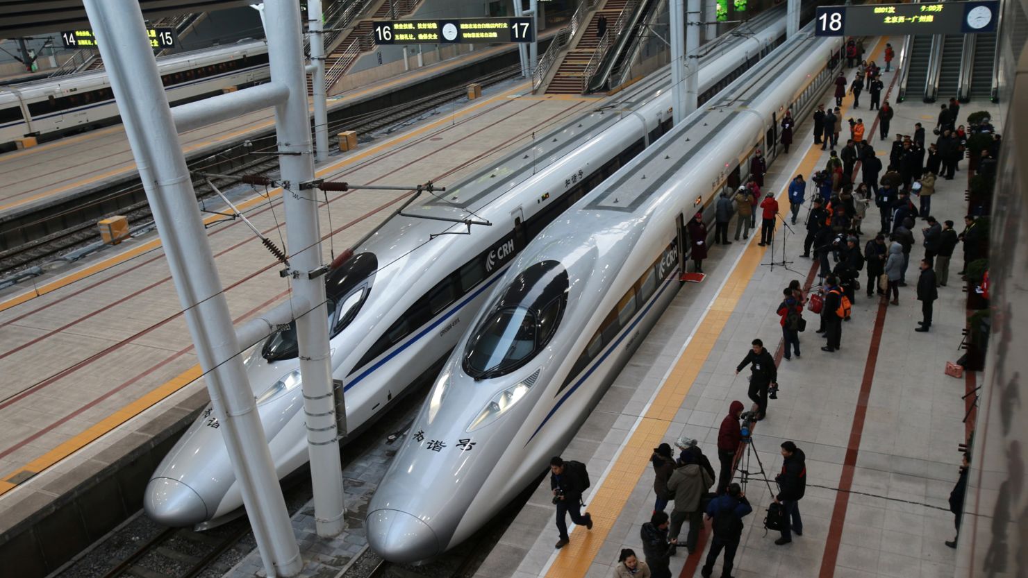 China has the world's largest high-speed rail network, which includes a 2,298-kilometer line linking Beijing and Guangzhou. 