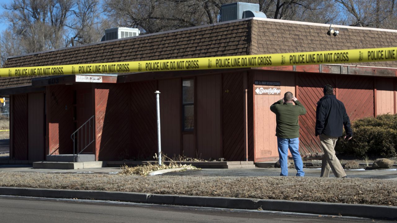 Police officers in Colorado Springs, Colorado, investigate <a href="http://www.cnn.com/2015/01/07/us/naacp-office-explosion/index.html" target="_blank">the scene of an explosion</a> Tuesday, January 6, outside a local chapter of the NAACP. A makeshift bomb, or improvised explosive device, detonated but failed to ignite a gasoline can placed alongside it. No one was injured, but the incident left some shaken. The NAACP is the nation's oldest civil rights organization.