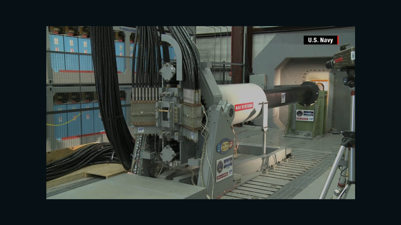 An image from the US Navy showing some of the railgun tech in development.