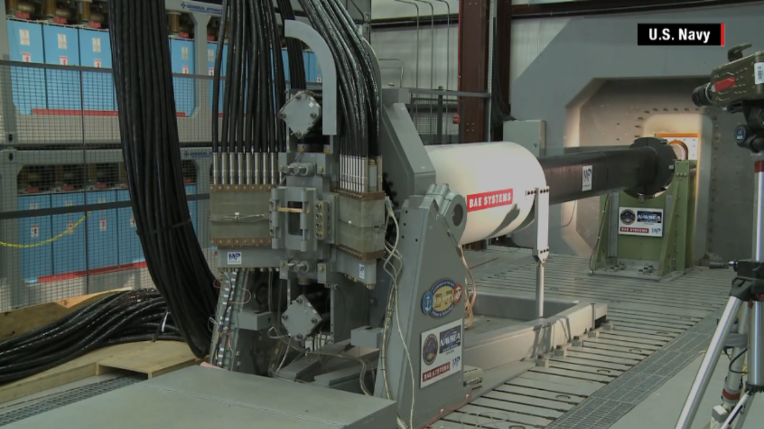 An image from the US Navy showing some of the railgun tech in development.
