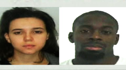 Images of Hayat Boumeddiene and Amedy Coulibaly released by police in Paris.