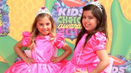 Reality stars Rosie Grace McClelland and Sophia Grace Brownlee attend Nickelodeon's 27th Annual Kids' Choice Awards held at USC Galen Center on March 29, 2014 in Los Angeles, California.