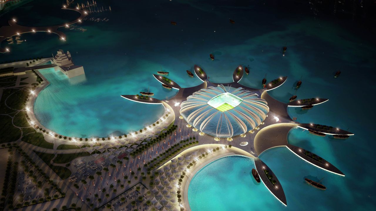 Money is no issue in the planning for Qatar's 2022 World Cup Doha Port stadium.