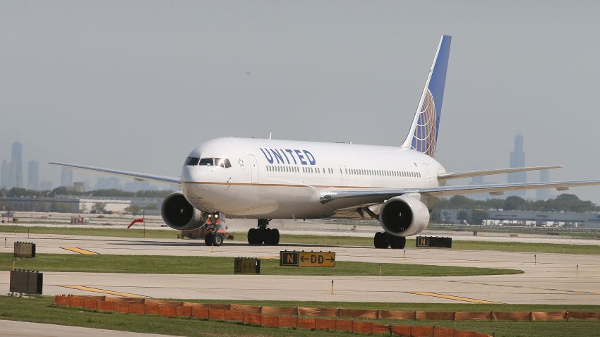CHICAGO, IL - SEPTEMBER 19: A United Airlines jet taxis at O'Hare International Airport on September 19, 2014 in Chicago, Illinois. In 2013, 67 million passengers passed through O'Hare, another 20 million passed through Chicago's Midway Airport, and the two airports combined moved more than 1.4 million tons of air cargo. (Photo by Scott Olson/Getty Images)