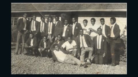 1971: Said Osman with fellow students at Kangaru High School in Embu, Kenya.