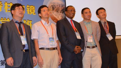 2014: Said Osman lectures at a spinal conference in Chongqing, China.