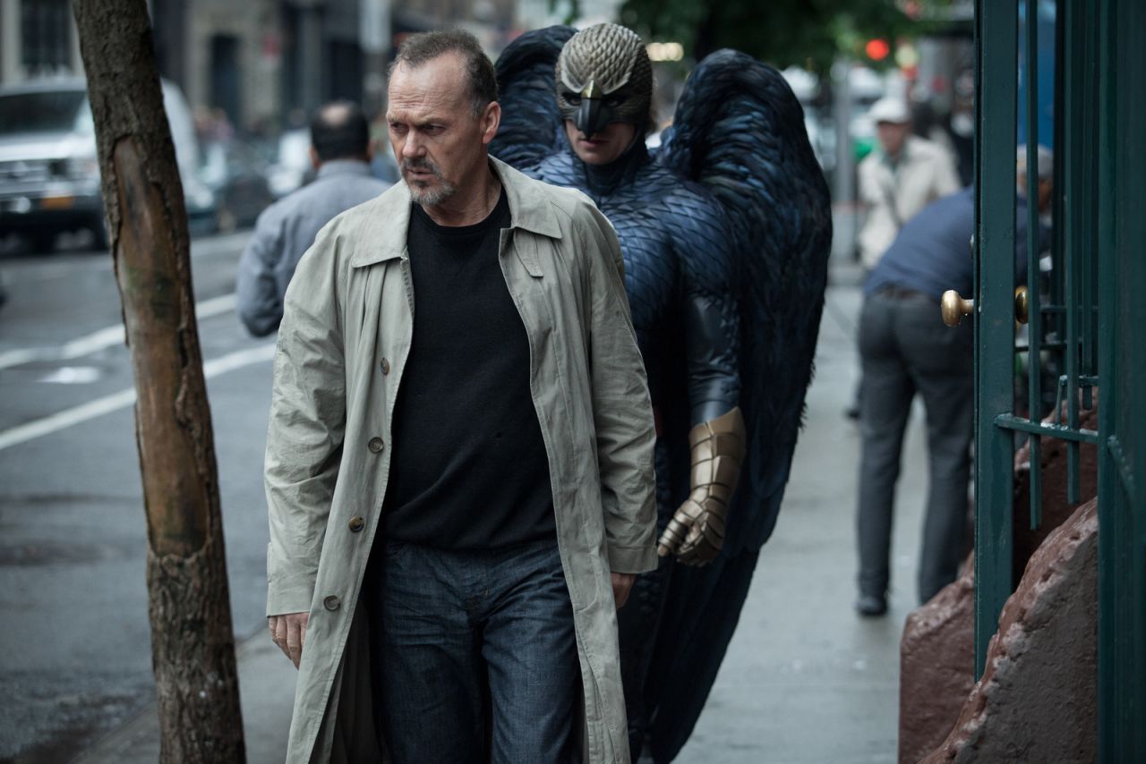 <strong>"Birdman" (2015):</strong> "Birdman," starring Michael Keaton, also won three other Oscars: best director, best cinematography and best original screenplay. The film, about a onetime superhero actor making a comeback bid through a Broadway play, was filled with unusual touches: It was filmed as if all one shot, scored with a jazzy-drum soundtrack and shaded with magical realism.