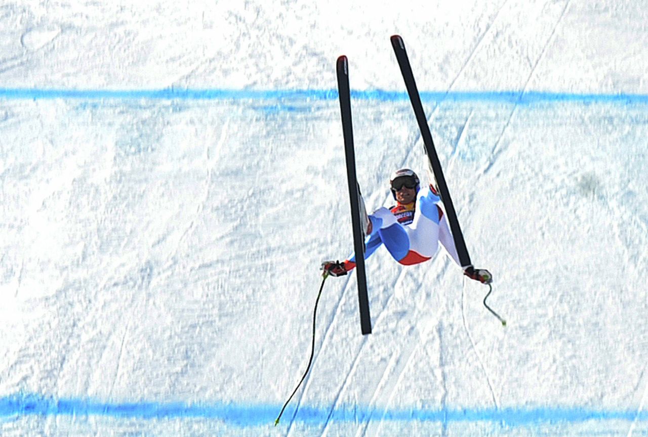 Switzerland's Daniel Albrecht had been skiing in practice for the Kitzbuhel downhill when he misjudged the final jump and flew 40 meters through the air.