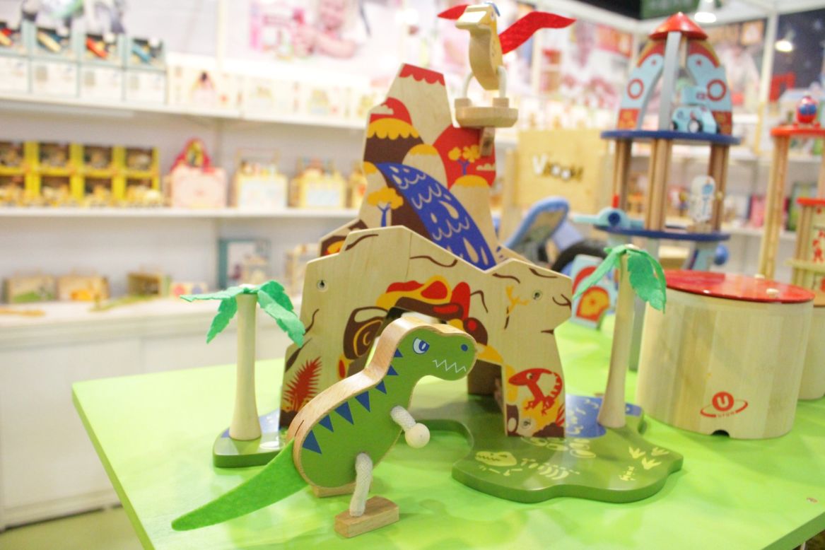 Dollhouses, rocking horses, blocks and board games were just some of the wooden toys on show.