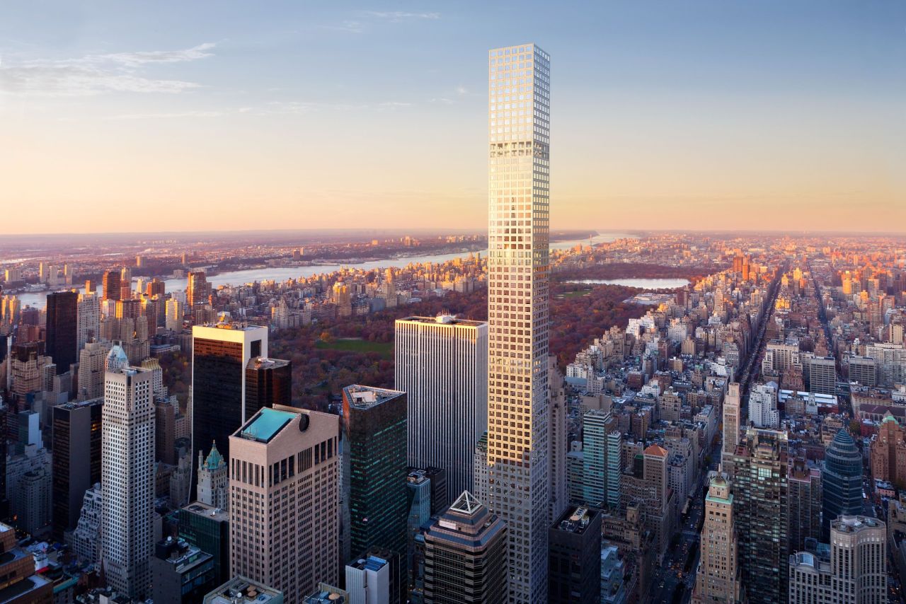 432 Park Avenue, the tallest all-residential tower in the western hemisphere, opened its doors in December 2015, recently became the hundredth supertall building in the world.

Height: 425.5m (1396ft)
Floors: 85
Architect: Rafael Vinoly, SLCE Architects, LLP