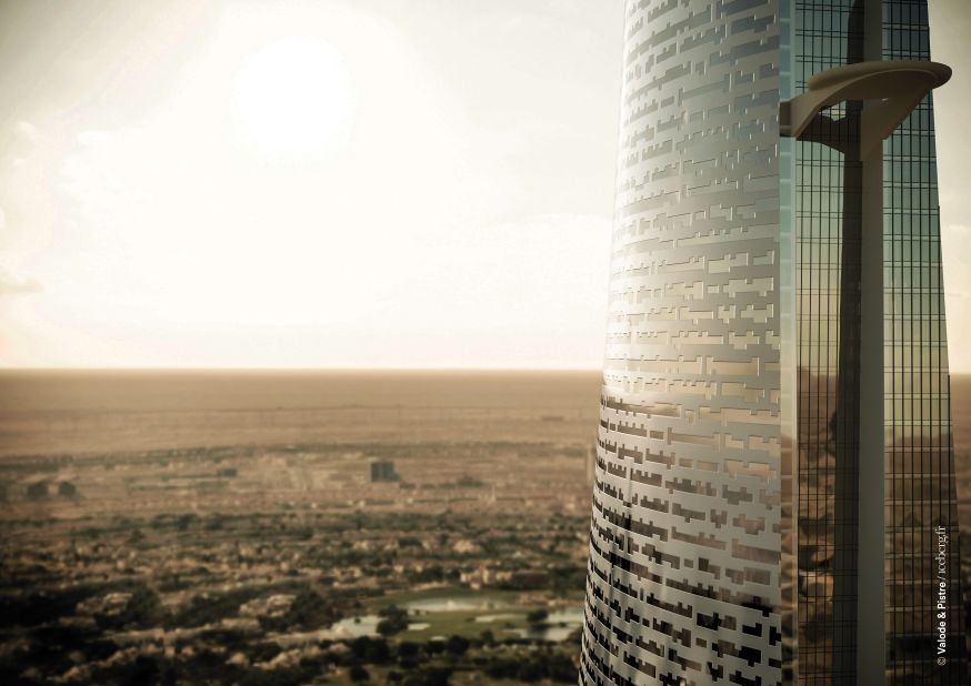 An artist's rendering of the view from the upper floors of the Al Noor Tower.