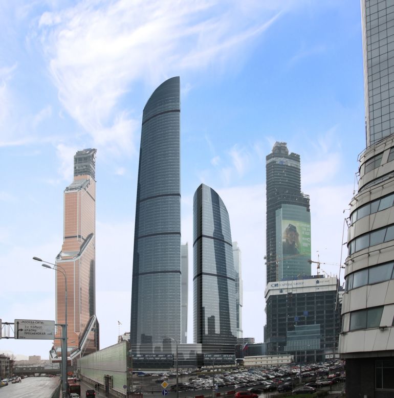 A giant spike at the center of Moscow's <a href="http://svetasfera.com/" target="_blank" target="_blank">Federation Tower</a> is set to top 500m, but the East Tower is already Europe's tallest building -- at 370 meters just topping the same city's Mercury City tower. The skyscraper has been a long time coming, with construction starting in 2003, before bankruptcies and construction disasters held off completion. <br />[Artist's rendering.]