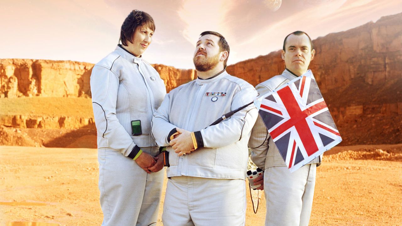 "Hyperdrive," starring (left to right) Miranda Hart, Nick Frost and Kevin Eldon.
