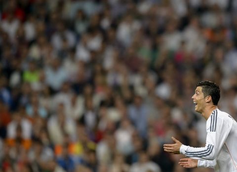 May 4: Ronaldo scores a sumptuous backheel against Valencia to win the season's LFP Best Goal. 